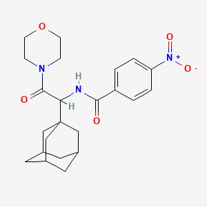 molecular formula C23H29N3O5 B4925560 N-[1-(ADAMANTAN-1-YL)-2-(MORPHOLIN-4-YL)-2-OXOETHYL]-4-NITROBENZAMIDE 