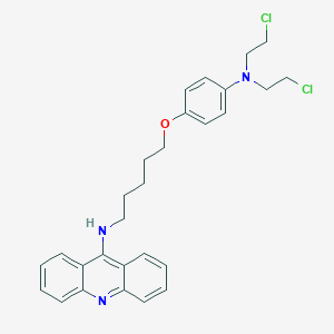 molecular formula C28H31Cl2N3O B049256 9-Acridinamine, N-(5-(4-(bis(2-chloroethyl)amino)phenoxy)pentyl)- CAS No. 125173-74-2