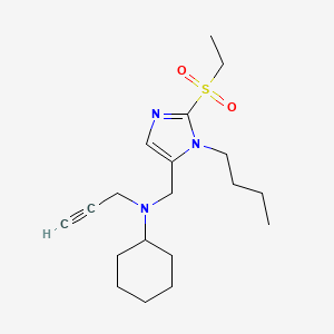 molecular formula C19H31N3O2S B4925609 N-[(3-butyl-2-ethylsulfonylimidazol-4-yl)methyl]-N-prop-2-ynylcyclohexanamine 