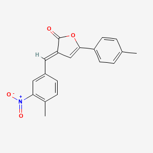 molecular formula C19H15NO4 B4925682 (3E)-3-(4-methyl-3-nitrobenzylidene)-5-(4-methylphenyl)furan-2(3H)-one 