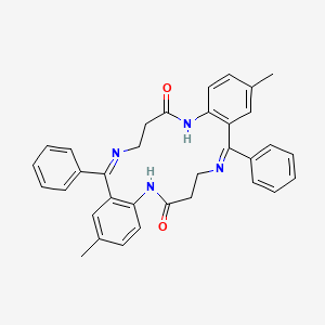 molecular formula C34H32N4O2 B4925757 10,22-Dimethyl-7,19-diphenyl-2,6,14,18-tetrazatricyclo[18.4.0.08,13]tetracosa-1(20),6,8(13),9,11,18,21,23-octaene-3,15-dione 