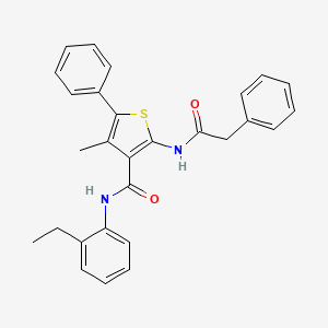 molecular formula C28H26N2O2S B4925768 N-(2-Ethylphenyl)-4-methyl-5-phenyl-2-(2-phenylacetamido)thiophene-3-carboxamide CAS No. 6078-91-7