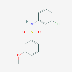 molecular formula C13H12ClNO3S B492577 N-(3-chlorophenyl)-3-methoxybenzenesulfonamide CAS No. 667912-41-6