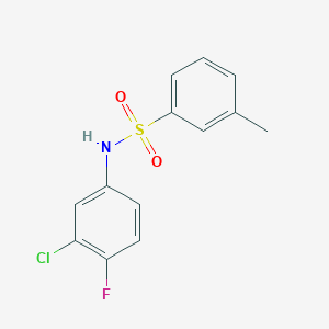 molecular formula C13H11ClFNO2S B492578 N-(3-chloro-4-fluorophenyl)-3-methylbenzenesulfonamide 