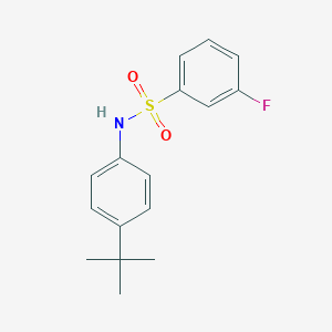 molecular formula C16H18FNO2S B492590 N-(4-tert-butylphenyl)-3-fluorobenzenesulfonamide CAS No. 667912-56-3