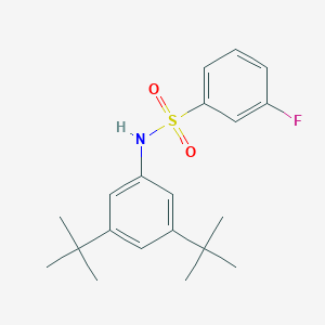 molecular formula C20H26FNO2S B492594 N-(3,5-ditert-butylphenyl)-3-fluorobenzenesulfonamide CAS No. 667912-62-1