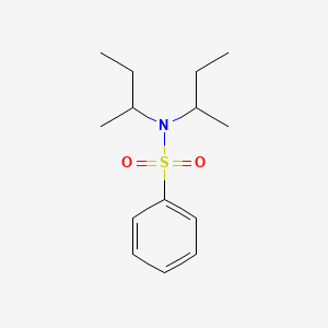 molecular formula C14H23NO2S B4925970 N,N-di(butan-2-yl)benzenesulfonamide 