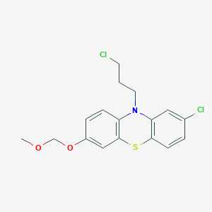 molecular formula C17H17Cl2NO2S B049260 2-Chloro-10-(3-chloropropyl)-7-(methoxymethoxy)-10H-phenothiazine CAS No. 62835-61-4