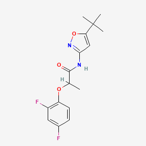 molecular formula C16H18F2N2O3 B4926012 N-(5-tert-butyl-1,2-oxazol-3-yl)-2-(2,4-difluorophenoxy)propanamide CAS No. 959239-72-6