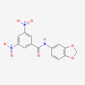 molecular formula C14H9N3O7 B4926083 N-(1,3-benzodioxol-5-yl)-3,5-dinitrobenzamide 