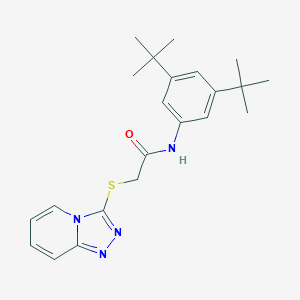 molecular formula C22H28N4OS B492633 N-(3,5-ditert-butylphenyl)-2-([1,2,4]triazolo[4,3-a]pyridin-3-ylsulfanyl)acetamide CAS No. 671198-94-0