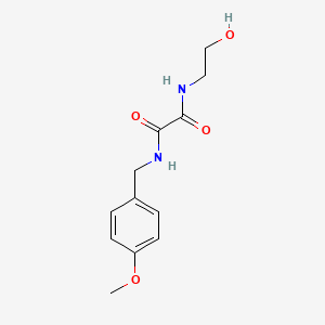 molecular formula C12H16N2O4 B4926513 N-(2-Hydroxyethyl)-N'-[(4-methoxyphenyl)methyl]ethanediamide 