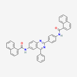 molecular formula C42H28N4O2 B4926729 N-[4-[6-(naphthalene-1-carbonylamino)-4-phenylquinazolin-2-yl]phenyl]naphthalene-1-carboxamide 
