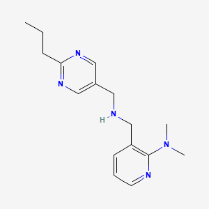 molecular formula C16H23N5 B4926774 N,N-dimethyl-3-[[(2-propylpyrimidin-5-yl)methylamino]methyl]pyridin-2-amine 