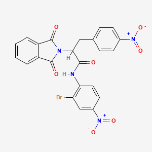 molecular formula C23H15BrN4O7 B4926853 N-(2-Bromo-4-nitrophenyl)-2-(1,3-dioxo-2,3-dihydro-1H-isoindol-2-YL)-3-(4-nitrophenyl)propanamide 