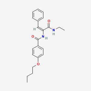 molecular formula C22H26N2O3 B4926913 4-butoxy-N-[(E)-3-(ethylamino)-3-oxo-1-phenylprop-1-en-2-yl]benzamide 