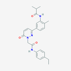 molecular formula C25H28N4O3 B4926944 N-[5-(1-{2-[(4-ethylphenyl)amino]-2-oxoethyl}-6-oxo-1,6-dihydropyridazin-3-yl)-2-methylphenyl]-2-methylpropanamide 