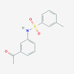 molecular formula C15H15NO3S B492696 N-(3-acetylphenyl)-3-methylbenzenesulfonamide 