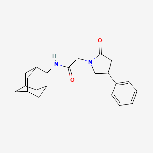 molecular formula C22H28N2O2 B4927056 N-(2-adamantyl)-2-(2-oxo-4-phenylpyrrolidin-1-yl)acetamide 