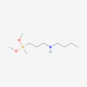 molecular formula C10H25NO2Si B049271 N-[3-(DIMETHOXYMETHYLSILYL)PROPYL]BUTAN-1-AMINE CAS No. 120939-52-8