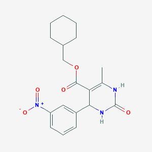 molecular formula C19H23N3O5 B4927166 Cyclohexylmethyl 6-methyl-4-(3-nitrophenyl)-2-oxo-1,2,3,4-tetrahydropyrimidine-5-carboxylate 