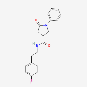 molecular formula C19H19FN2O2 B4927172 N-[2-(4-fluorophenyl)ethyl]-5-oxo-1-phenylpyrrolidine-3-carboxamide 