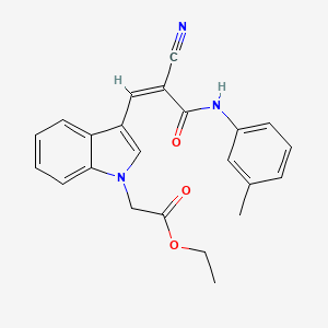 molecular formula C23H21N3O3 B4927188 ethyl 2-[3-[(Z)-2-cyano-3-(3-methylanilino)-3-oxoprop-1-enyl]indol-1-yl]acetate 