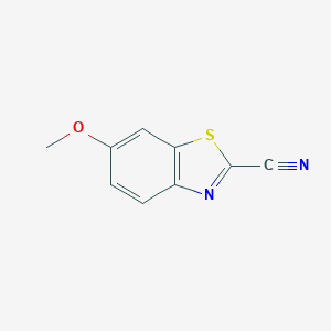 molecular formula C9H6N2OS B049272 2-Cyano-6-methoxybenzothiazole CAS No. 943-03-3