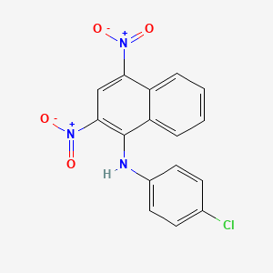 molecular formula C16H10ClN3O4 B4927285 N-(4-chlorophenyl)-2,4-dinitronaphthalen-1-amine 
