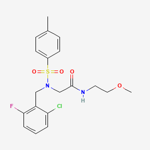 molecular formula C19H22ClFN2O4S B4927417 N~2~-(2-chloro-6-fluorobenzyl)-N-(2-methoxyethyl)-N~2~-[(4-methylphenyl)sulfonyl]glycinamide 