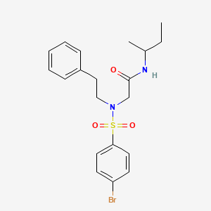 molecular formula C20H25BrN2O3S B4927721 N-(Butan-2-YL)-2-[N-(2-phenylethyl)4-bromobenzenesulfonamido]acetamide 