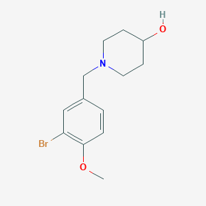 molecular formula C13H18BrNO2 B4927759 1-[(3-Bromo-4-methoxyphenyl)methyl]piperidin-4-ol 