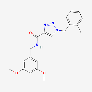 molecular formula C20H22N4O3 B4927986 N-[(3,5-dimethoxyphenyl)methyl]-1-[(2-methylphenyl)methyl]triazole-4-carboxamide 