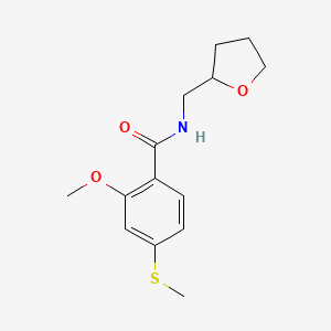molecular formula C14H19NO3S B4928129 2-METHOXY-4-(METHYLSULFANYL)-N-[(OXOLAN-2-YL)METHYL]BENZAMIDE 