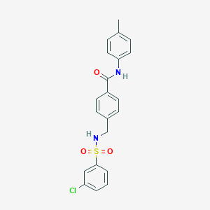 4-[[(3-chlorophenyl)sulfonylamino]methyl]-N-(4-methylphenyl)benzamide