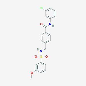 N-(3-chlorophenyl)-4-({[(3-methoxyphenyl)sulfonyl]amino}methyl)benzamide