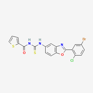 molecular formula C19H11BrClN3O2S2 B4928221 N-[[2-(5-bromo-2-chlorophenyl)-1,3-benzoxazol-5-yl]carbamothioyl]thiophene-2-carboxamide 