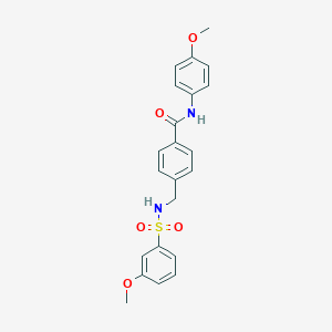 N-(4-methoxyphenyl)-4-({[(3-methoxyphenyl)sulfonyl]amino}methyl)benzamide