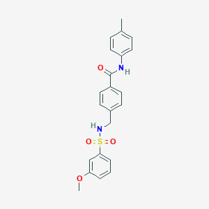4-({[(3-methoxyphenyl)sulfonyl]amino}methyl)-N-(4-methylphenyl)benzamide
