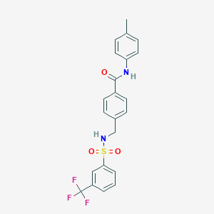 N-(4-methylphenyl)-4-[({[3-(trifluoromethyl)phenyl]sulfonyl}amino)methyl]benzamide