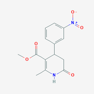 molecular formula C14H14N2O5 B4928268 Methyl 2-methyl-4-(3-nitrophenyl)-6-oxo-1,4,5,6-tetrahydropyridine-3-carboxylate CAS No. 5521-49-3
