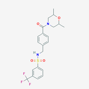 N-{4-[(2,6-dimethyl-4-morpholinyl)carbonyl]benzyl}-3-(trifluoromethyl)benzenesulfonamide