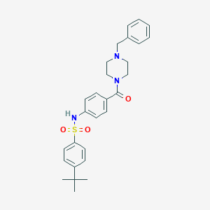 N-{4-[(4-benzyl-1-piperazinyl)carbonyl]phenyl}-4-tert-butylbenzenesulfonamide
