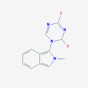 molecular formula C12H10F2N4 B049283 1-(2,4-difluoro-2H-1,3,5-triazin-1-yl)-2-methylisoindole CAS No. 122855-66-7