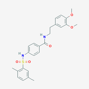 N-[2-(3,4-dimethoxyphenyl)ethyl]-4-[(2,5-dimethylphenyl)sulfonylamino]benzamide