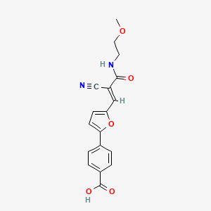molecular formula C18H16N2O5 B4928344 4-[5-[(E)-2-cyano-3-(2-methoxyethylamino)-3-oxoprop-1-enyl]furan-2-yl]benzoic acid 