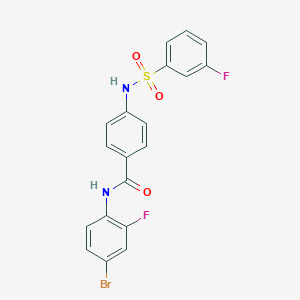 N-(4-bromo-2-fluorophenyl)-4-{[(3-fluorophenyl)sulfonyl]amino}benzamide