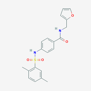 4-[(2,5-dimethylphenyl)sulfonylamino]-N-(furan-2-ylmethyl)benzamide