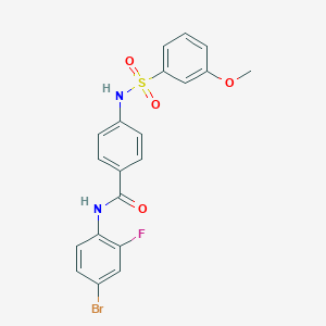 N-(4-bromo-2-fluorophenyl)-4-[(3-methoxyphenyl)sulfonylamino]benzamide