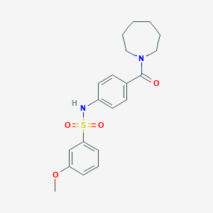 N-[4-(1-azepanylcarbonyl)phenyl]-3-methoxybenzenesulfonamide